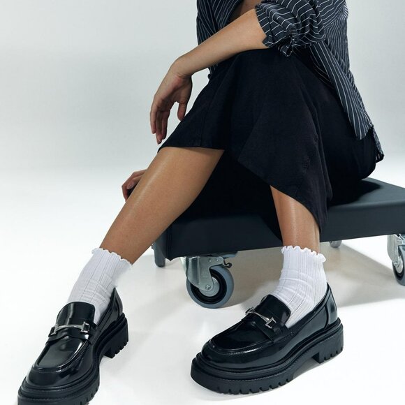 NWT! PULL & BEAR Chunky VEGAN LOAFERS - Picture 5 of 5